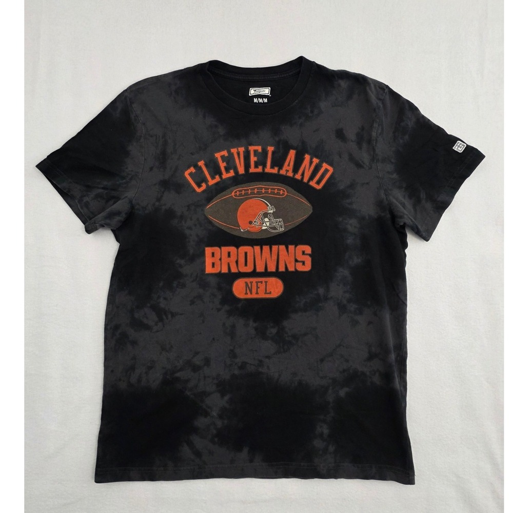 Tailgate Cleveland Browns NFL T-Shirt Medium Black Acid Wash Cotton Retro Tee